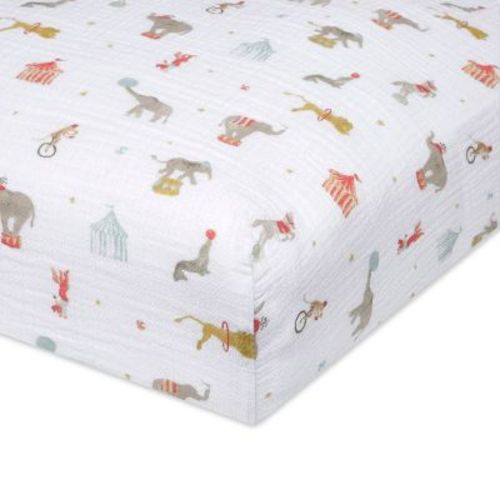 aden + anais essentials Crib Sheet - Elephant Circus