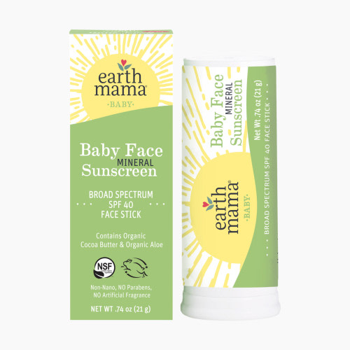 Earth Mama Baby Face Mineral Sunscreen Face Stick SPF 40