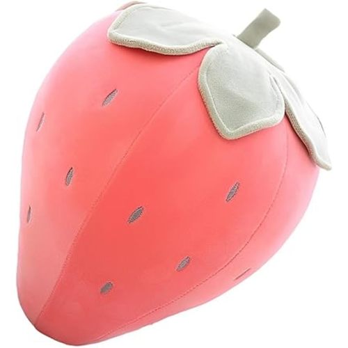 Cute Fruit Kids Pillow Stuffed Strawberry Plush Pillows Super Soft Girls Pillows Cushion Seat for Kids Toys (Pink,7.8"/20cm)