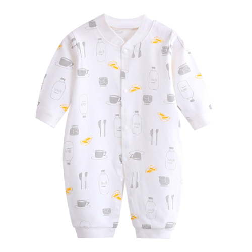 Summer Savings Clearance 2025 Bovxnpu Baby Girl Bodysuit, Infant Baby Cotton Bodysuits, Child Printing Newborn Button-Neck Long Sleeved Long Rompers 6-9 Months