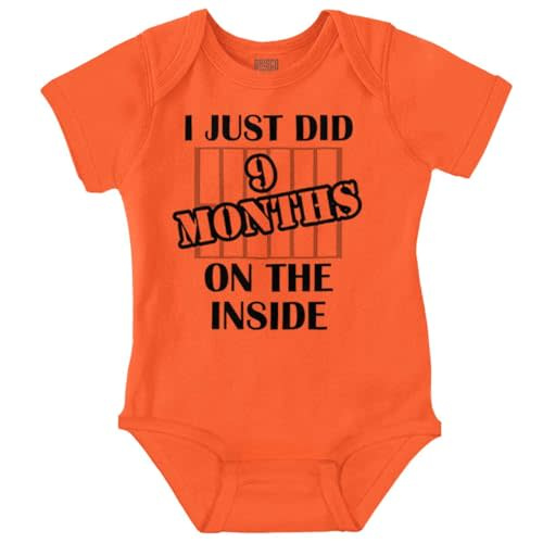 Brisco Brands Just Did 9 Months On The Inside Baby Romper Boys or Girls
