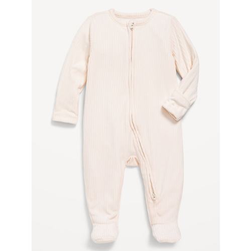Velour 2-Way-Zip Sleep & Play Footed One-Piece for Baby