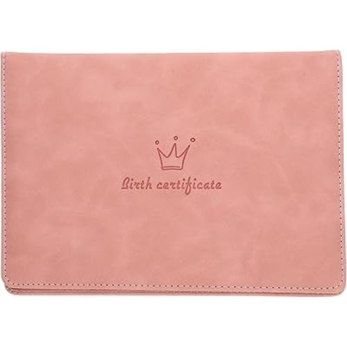TEHAUX Birth Certificate Holder, Birth Certificate Cover Protector Certificate Holders Birth Certificate Sleeve Leather Certificate Protector Folder Holder for Baby Certificate