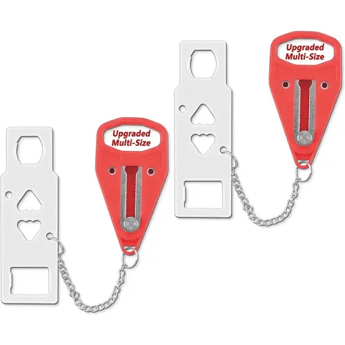 AceMining Portable Home Security Door Locker Travel Lockdown Locks for Additional Safety and Privacy Perfect for Traveling Hotel Apartment College(2 Pack)