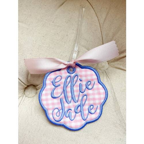 Backpack Name Tag Bag Tags Luggage Tag Fabric Name Tag Fabric Embroidered Backpack Name Tag