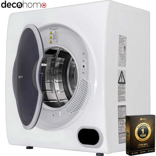Deco Home 1400W Front Load Laundry Tumble Dryer with Stainless Steel Tub + 1 Year Warranty
