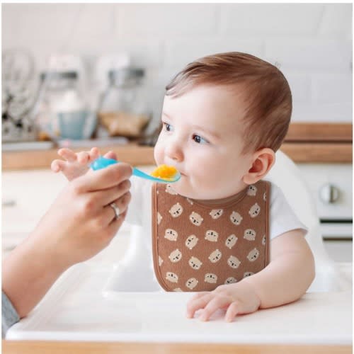 The Peanutshell Baby Bibs for Boys or Girls, Terry Cloth, Feeding, Drooling, Teething, Grey Blue Brown Tan, 10 Pack,