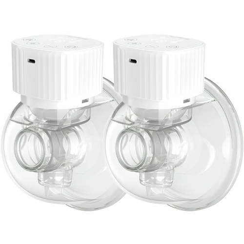 Breast Pump, Yadala Hands Free Breast Pump Portable Double Electric Breast Pump with 3 Modes and 9 Levels, White