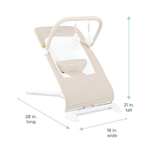 Baby Delight Alpine Organic Deluxe Portable Bouncer, Color: Oat
