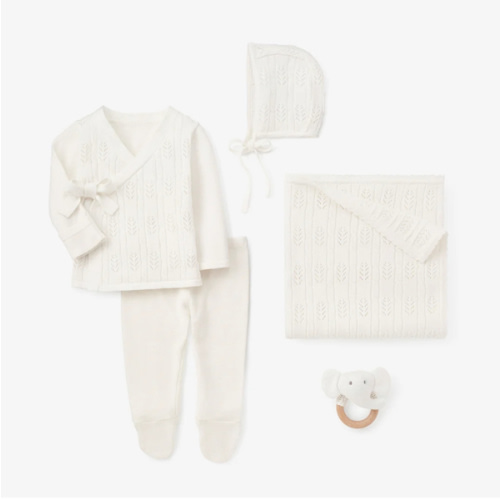 White Baby Layette Gift Set w. Box