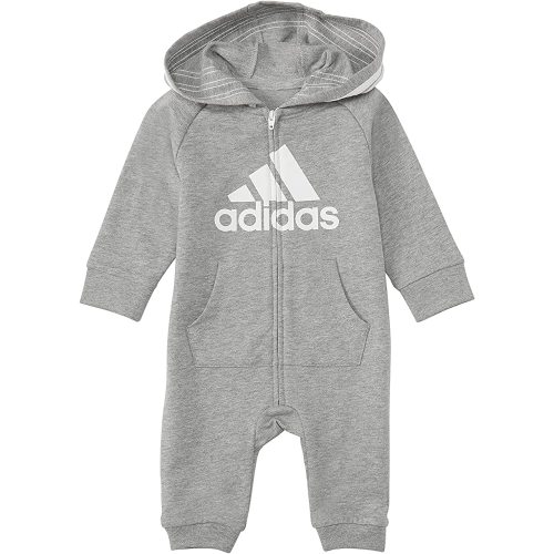 adidas baby-boys Long Sleeve Zip Front Hooded CoverallsBaby and Toddler Sleepers