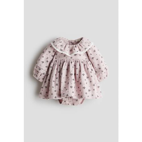 COTTON MUSLIN BODYSUIT DRESS