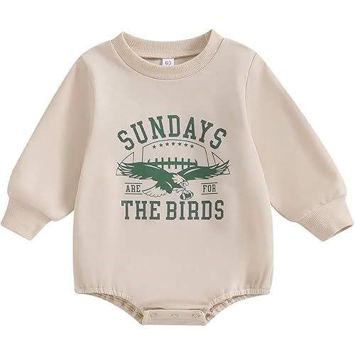 Newborn Football Outfit Baby Boy Girl Embroidery Bubble Romper Long Sleeve Jumpsuit Cute Infant Fall Winter Clothes