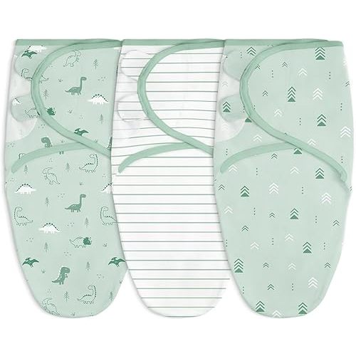 Baby Swaddle Blanket, 0-3 Months, Cotton Arm-in Sleep Sack, Wearable Blankets Wrap for Newborn Infant