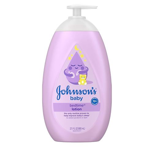 Johnson's Baby Bedtime Lotion, Soothing NaturalCalm Aromas, Gentle Nighttime Baby Lotion, Helps Relax & Soothe, Hydrating, No added Parabens & Dyes, 27.1 fl. oz