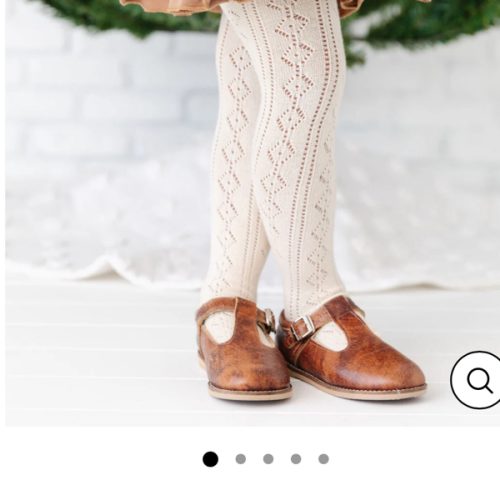 Fancy Knit Tights - Vanilla