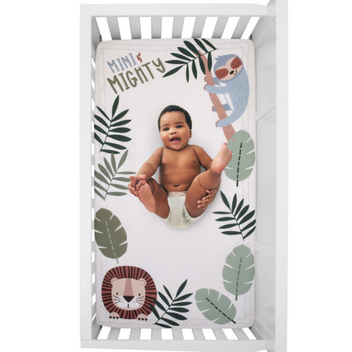 Sunside Sails NoJo Jungle Paradise Midcre Mini & Mighty Green, 100% Cotton Photo Op Fitted Crib Sheet | Wayfair