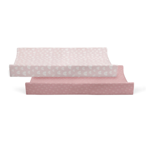 Nordic 2pk Waterproof Change Pad Covers Dusty Berry/Rose