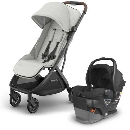 UPPAbaby Minu V3 Compact Stroller + Mesa V2 Travel System Bundle - Savannah / Jake