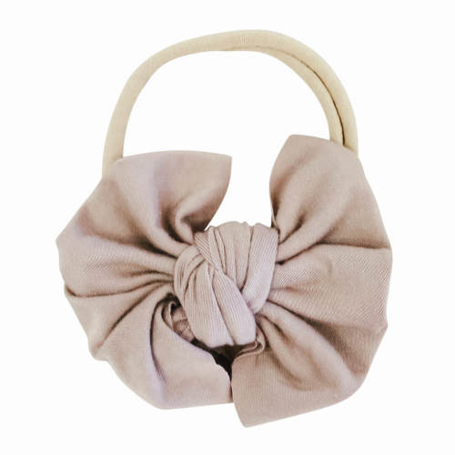 Solid Stone Knit Bow Headband