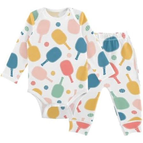 vvfelixl Baby Bodysuits Pants Sets Guitar Headphones Long Sleeve Baby Clothes For Boys Girls 0-24M Black