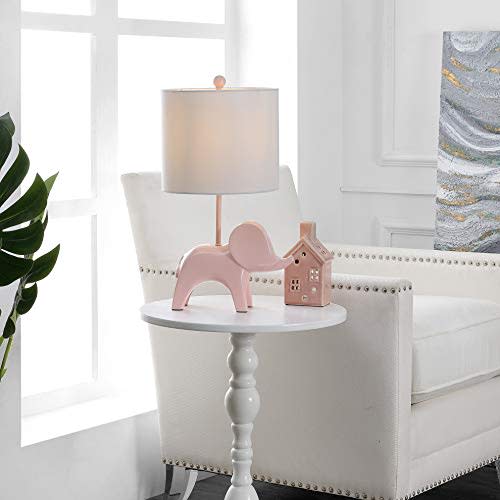 Safavieh Kids Lighting Collection Ellie Elephant Pink Ceramic 20-inch Bedroom Living Room Home Office Desk Nightstand Table Lamp (LED Bulb Included)