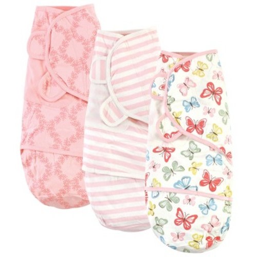 Touched by Nature Baby Girl Organic Cotton Swaddle Wraps, Butterflies, 0-3 Months