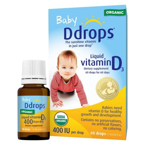 Ddrops Baby Vitamin D 400 IU Organic Liquid Drops - 0.06 fl oz