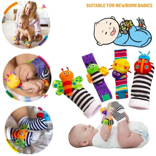 Bright Starts Rattle & Teethe BPA-free Baby Wrist Pals Toy