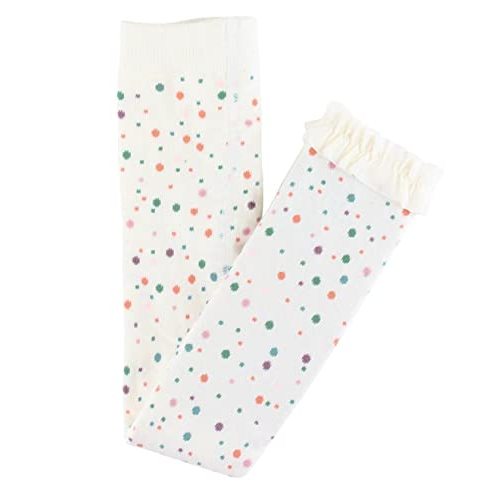 RuffleButts Girls Footless Ruffle Tights - Spotty Dot - 0-6m