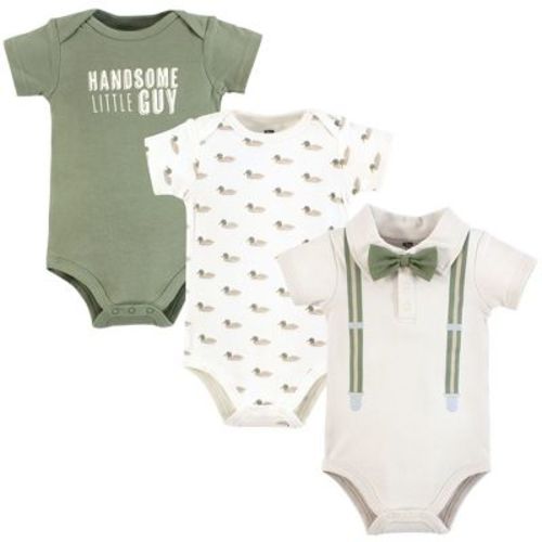 Hudson Baby Infant Boy Cotton Bodysuits, Mallard Polo