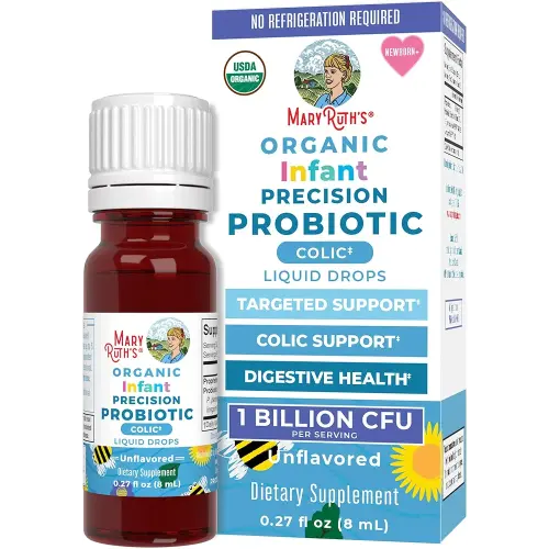 MaryRuth Organics Baby Probiotic Drops | Liquid Precision Probiotics for Digestive Health | Colic Calm | Occasional Colic Baby Relief | USDA Organic | Vegan | Baby Essentials| 30 Servings