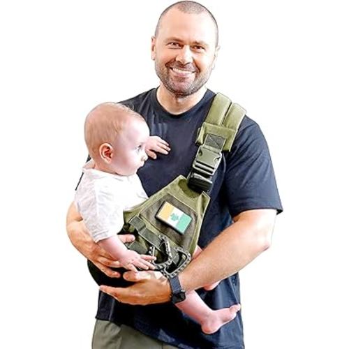 Baby Sling Carrier, Adjustable Non-Ship Hip Seat Toddler Carriers with Carabiners for 3-48 Months 10-30Ibs Infants Boys Girls (Green)