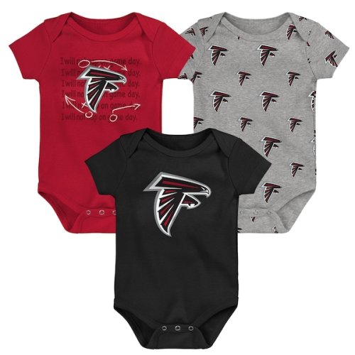 Atlanta Falcons Newborn & Infant Team Starter 3-Pack Bodysuit Set