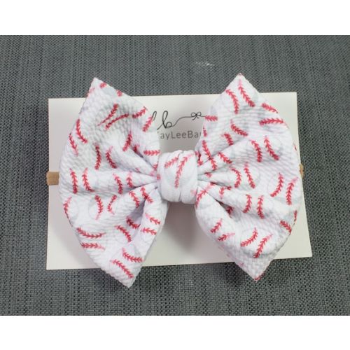 Baseball Hair Bow Baseball Headband Oversized Hair Bow Fabric Bow Infant Headband - Etsy