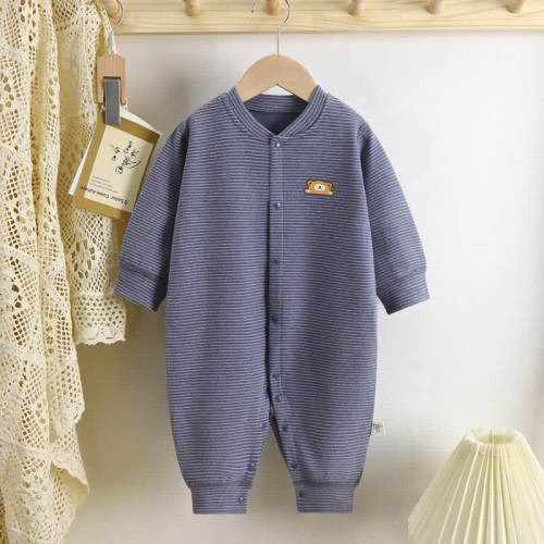 Baby Bear Stripe Fleece Romper