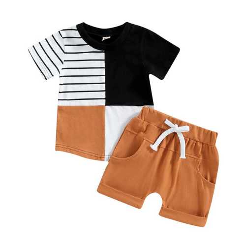Little Boy Color Block Striped 2-Piece Outfit Set
– The Trendy Toddlers