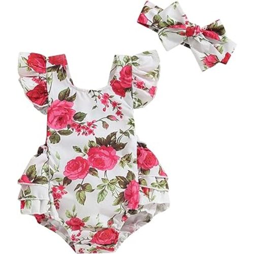 Baby Girls Summer Denim Romper Clothes Dress Newborn Onesie Sunsuit 3 6 9 12 18 Months One-Piece Jumpsuits Outfits
