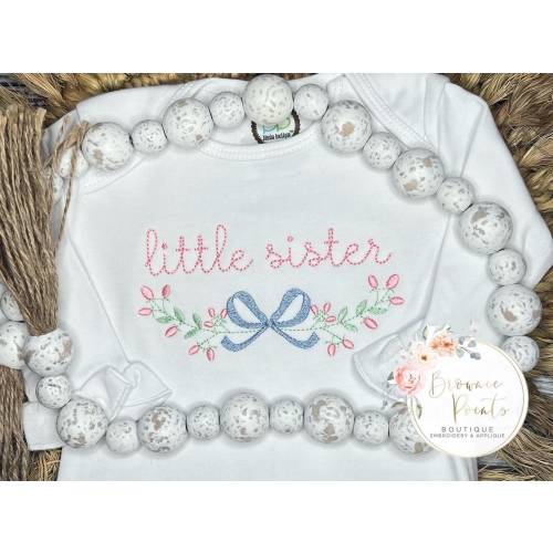 Little sister shirt, gown, romper, bubble, bib, pregnancy announcement, Baby announcement