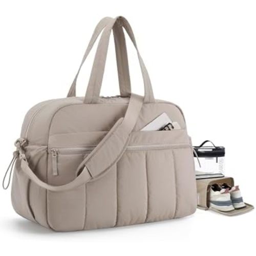 BAGSMART Gym Bag for Women, Duffle Bag for Travel with Wet Pocket, Lightweight Carry on Weekender Duffel, Water Resistant