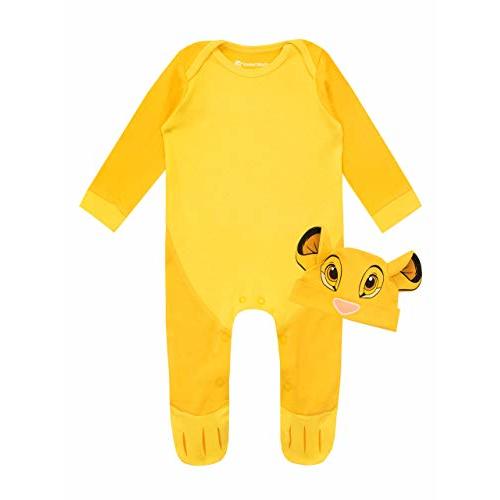 Disney Baby Boys' Lion King Footies and Hat Set Simba