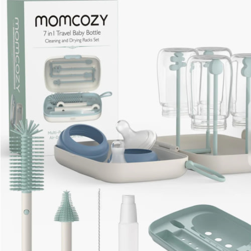 Momcozy Innovative Push-Press Design Bottle Brush Kit