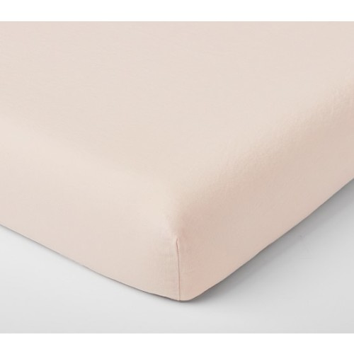 European Linen Crib Fitted Sheet | Pottery Barn Kids