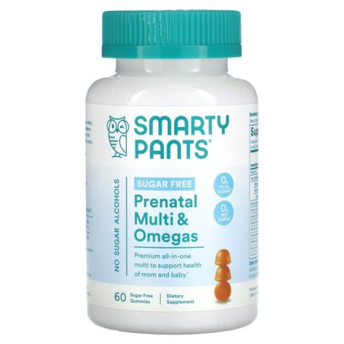 Smartypants Prenatal Multi & Omegas, Sugar Free, Lemon, 60 Gummies