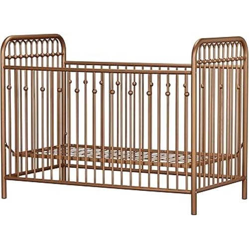 Little Seeds Monarch Hill Ivy Metal Crib, Gold