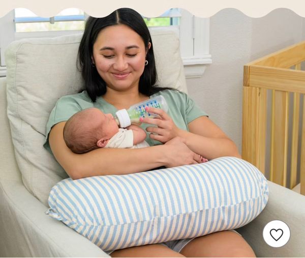 Boppy New Nursing Pillow - Vintage Blue Stripes
