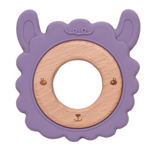 Magic Years 3" Llama Wood and Silicone Teether