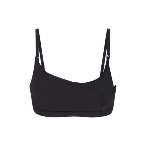 COTTON MATERNITY NURSING SCOOP BRALETTE | LIGHT HEATHER GREY