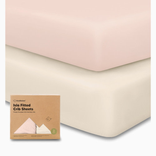 Isla Bamboo Viscose Fitted Crib Sheets - Cameo