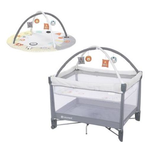 Baby Trend Play Suite 3-in-1 Quick-Fold Playard with Baby Gym - Quartz Stone